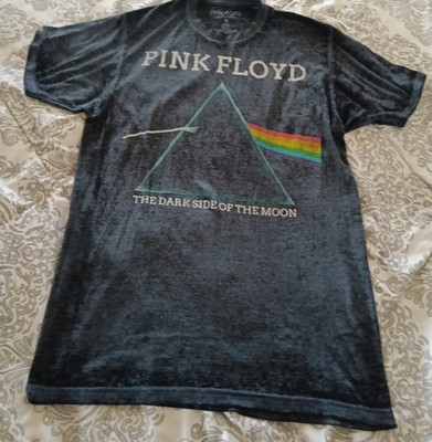 Pink Floyd The Dark Side Of The Moon Burnout Paper Thin Gray T-Shirt Size Small
