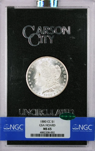 1880 CC Carson City $1 Morgan Silver Dollar NGC MS65 CAC GSA Hoard Key Date Coin