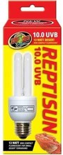 Zoo Med ReptiSun 10.0 UVB Mini Compact Fluorescent 13W Bulb Reptile - 3 Pack
