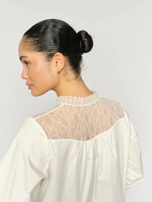 MOS MOSH Inda Cotton Lace Hemd Bluse Top Shirt size S  neue Kollektion UVP 119,- - Bild 1 von 4