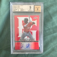 Leaf 2014 Metal Draft Red Prismatic Red Auto Rookie Isiah Gilliam /3 BGS 9