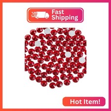 beadsland Flat Back Crystal Rhinestones Round Gems for Nail Art and Craft Glue F