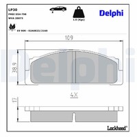 Delphi Bremsbelagsatz Scheibenbremse LP30 FüR 131 Panda Yugo Ritmo 125P 132 128