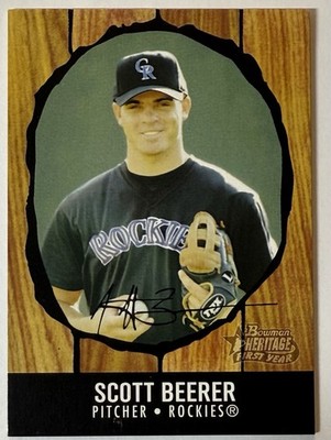 SCOTT BEERER 2003 Bowman Heritage Facsimile Signature RC Colorado Rockies #271