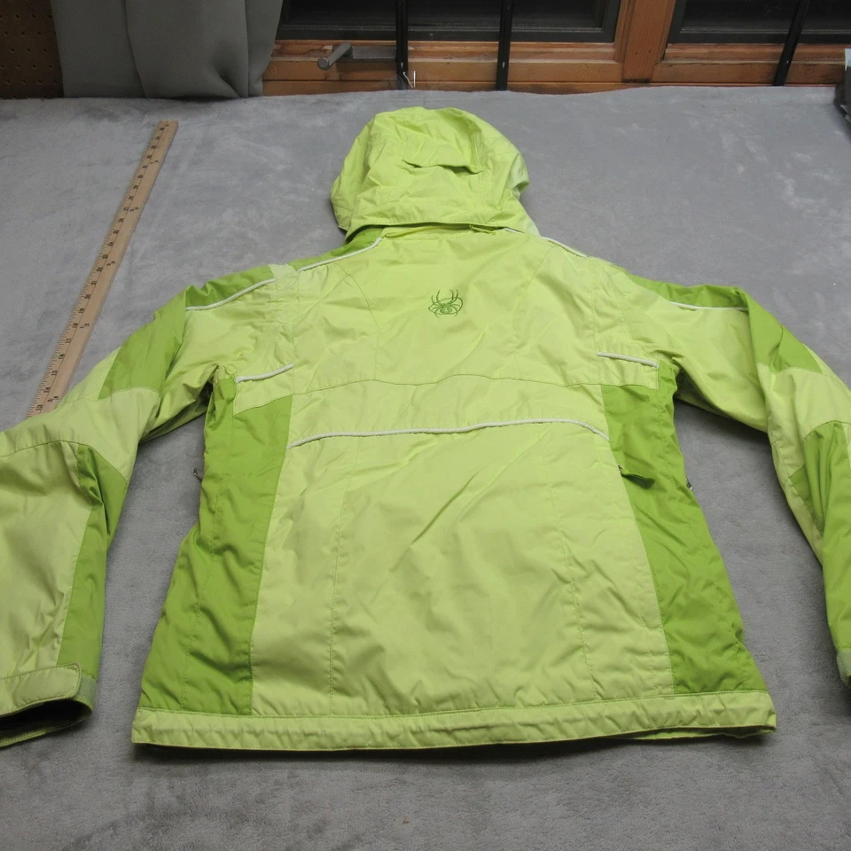 Chaqueta Spyder Mujer 8 Mediana Verde Aislada Con Capucha Wa Exterior Repelente al Agua Foto 2 de 4