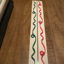 RED/GREEN RIBBON Design Line Stickers(3pc)12” Mrs.Grossman's •Holiday•Christmas•