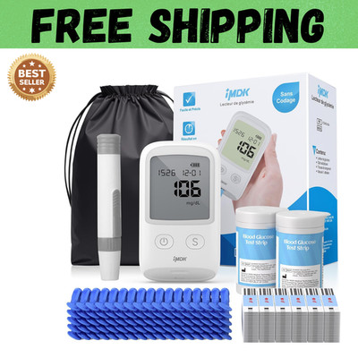 Diabetes Test Kit Blood Sugar Glucose Monitor Meter  Strip Tester Machine