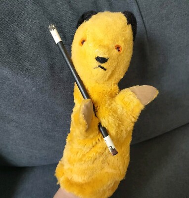 Vintage Sooty Hand Glove Puppet Chad Valley + Magic Wand 50s/60s Collectible Toy
