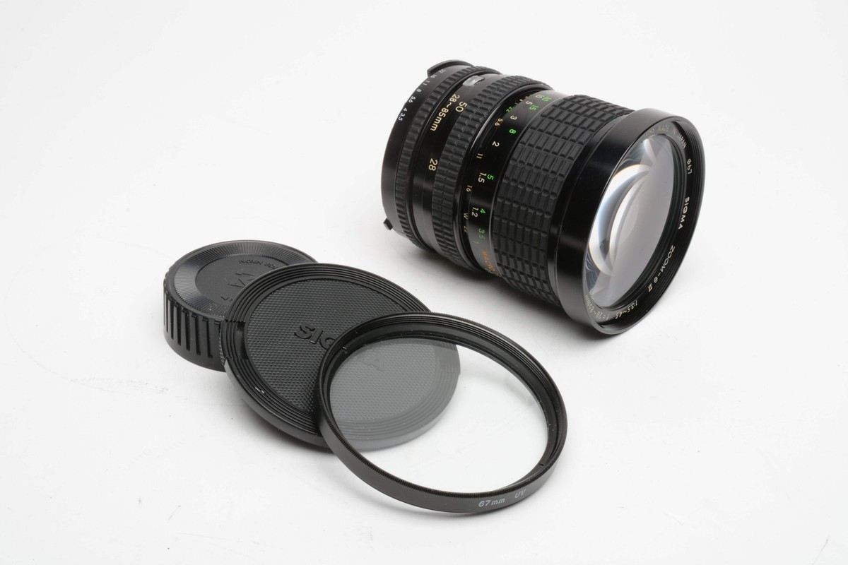 Sigma MF 28-85mm f3.5-4.5 zoom lens for Nikon Ai-S mount, very