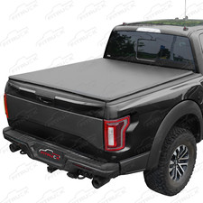 6.5ft 78.8 Soft Quad-fold Truck Bed Cover For 2007-2013 Silverado 1500 Vinyl