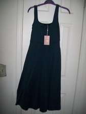 Women's Size S Flowknit Ultra-Soft Fit & Flare Dress NEW by Quince in Navy