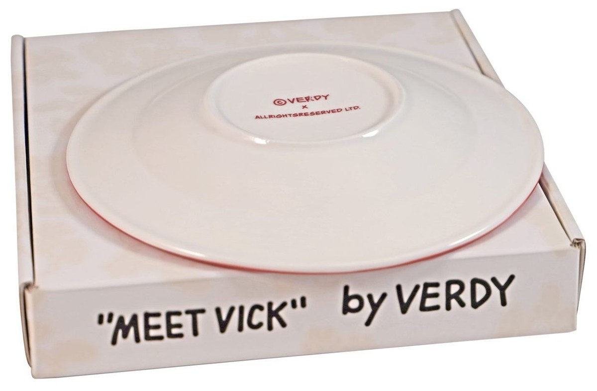 NIB Meet Vick by Verdy Girls Dont Cry Plate Bowl White NOS