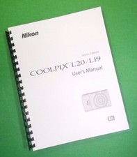 Owners Manual for Nikon L19 L20 Coolpix Camera 140 Pages W/Clear Covers 