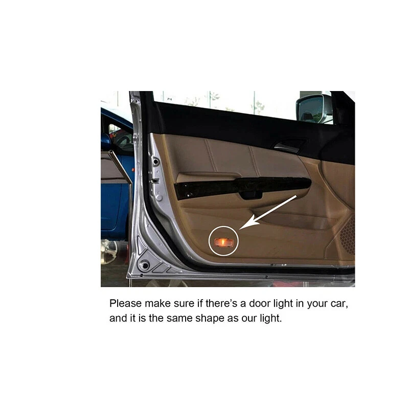 2Pcs Honda LED Non-Fading Door Light HD Puddle Lights for Honda Accord 2003-2012 - Image 3 of 4