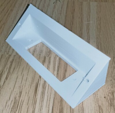 3D gedruckt 40* Winkel Eckhalterung Ring verdrahtet Video Türklingel weiß (oder schwarz) PLA