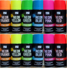  Neon Spray Paint Fluorescent Aerosol Auto Car DIY Art Craft Graffiti