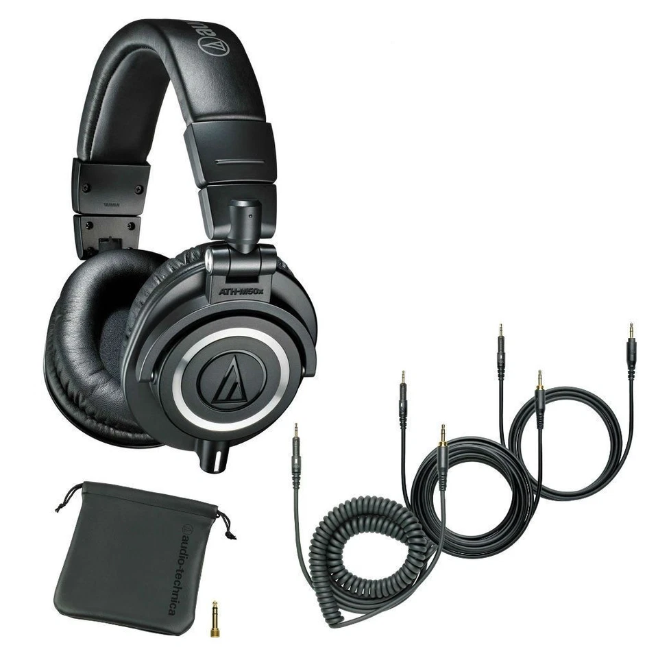 Audio Technica Pro ATH-M50X Cuffie Monitor Professionali Nero - Immagine 4 di 4