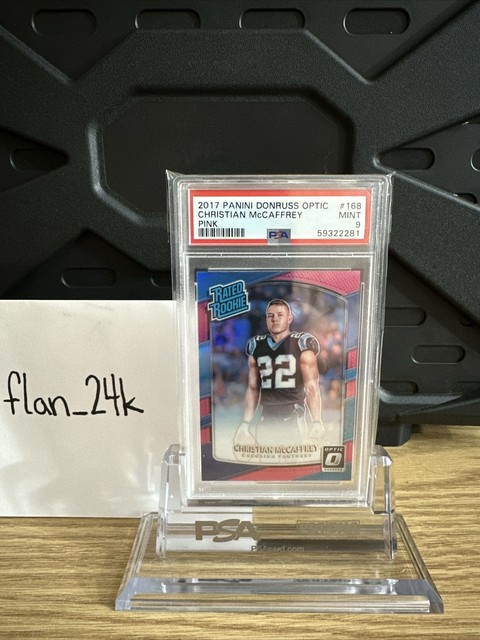 Christian McCaffrey 2017 Panini Donruss Optic Rated Rookie Pink