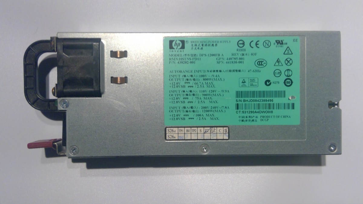 HP DPS-1200FB A HSTNS-PD11 438202-001 440785-001 1200W Power