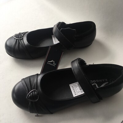Kangol Schuhe Pumps flach Ballerinas Echtleder Schule Mädchen Damen UK 4 NEU neu mit Etikett