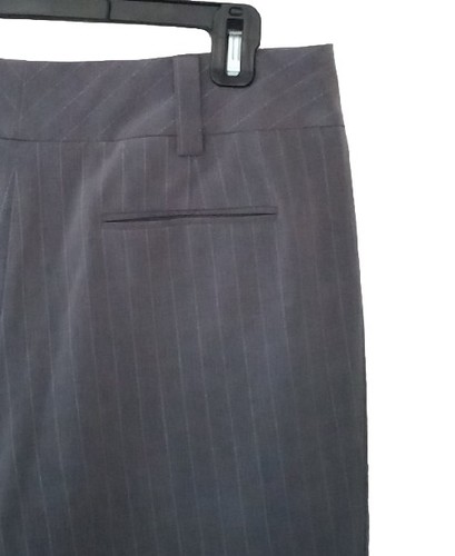 New Directions Womens Gray Pinstripe Wide Leg Dress Pants Size 10 Stretch NWT - Picture 6 of 7