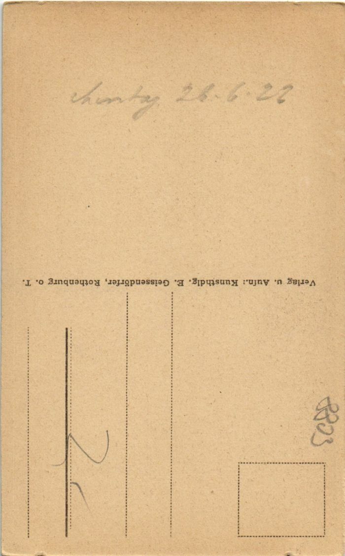 Old postcard postcard Rothenburg portal in the town hall courtyard GERMANY (1076259)