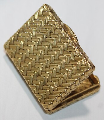 Vintage Yellow Gold 18k Pill Box Woven ,27 Grams | eBay