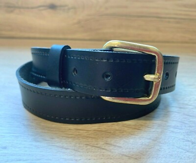 NEU JUNGEN KINDER KINDER KINDER SCHWARZ ECHTLEDER GÜRTEL 25 mm SCHULE HOCHZEITSANZUG Neu 