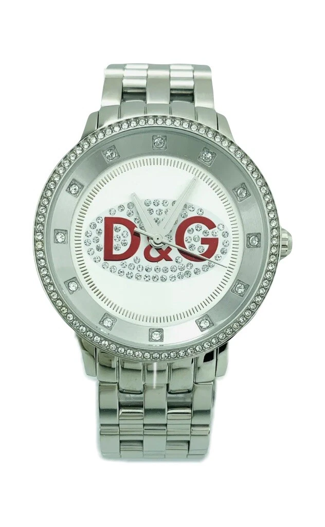 D&G Dolce & Gabbana Women's DW0144 STRASS PRIME TIME Stainless Steel Watch