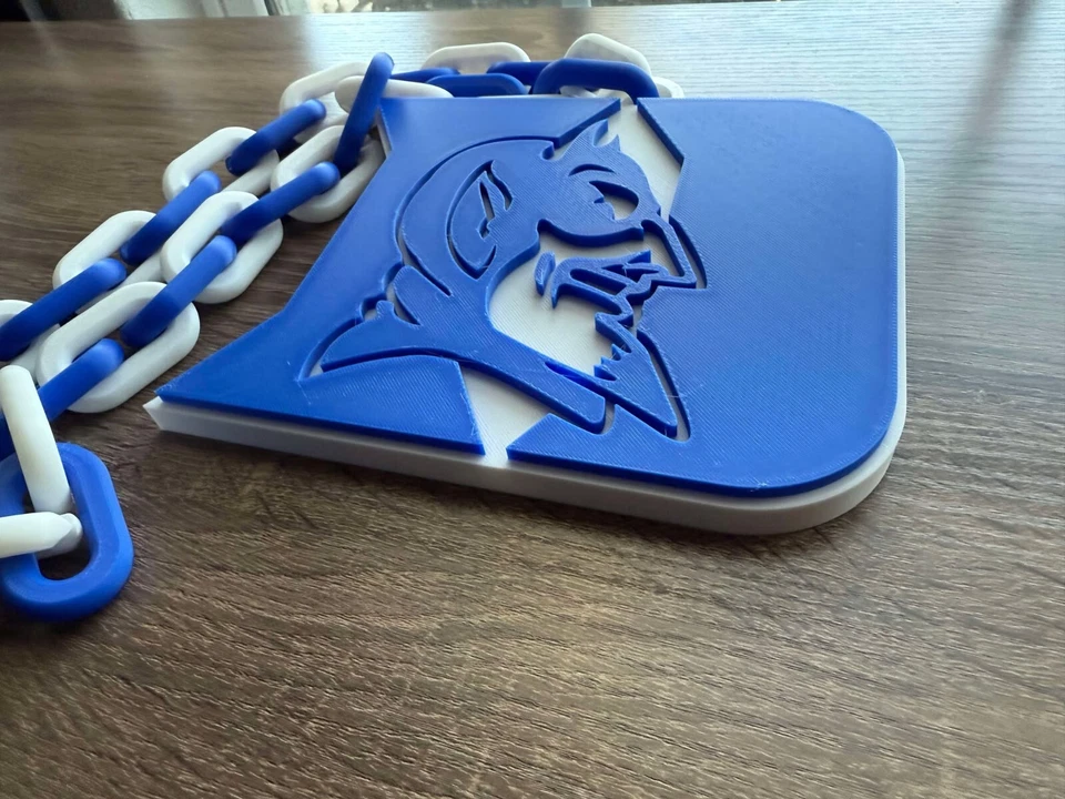 Duke Blue Devils Oversized Necklace, Hype Chain [Made To Order] - Image 2 of 4