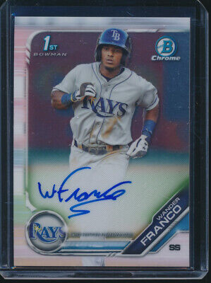 WANDER FRANCO AUTO 1st 2019 Bowman Chrome Autograph Tampa WANDER FRANCO AUTO 1st 2019 Bowman Chrome Autograph Tampa