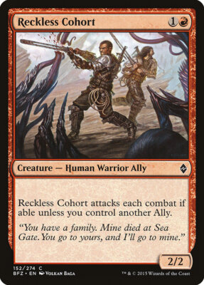 4 Reckless Cohort  x4 4x - NM - Battle for Zendikar SPARROW MAGIC