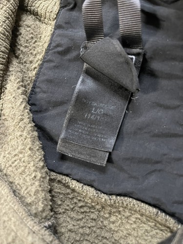 North Face Olive Black Full Zip Pullover Fleece Sweater Boy's L Womens Small VTG - Picture 5 of 5