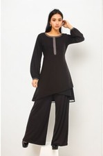 LA KASHA  Women's Tunic Kurti Set   Soft Poly Crepe with U-Neck