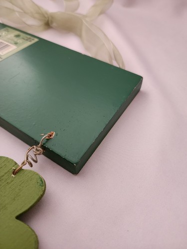 St. Patricks Day Green Irish Shamrock HOME SWEET HOME Hanging Wood Door Sign - Picture 12 of 13