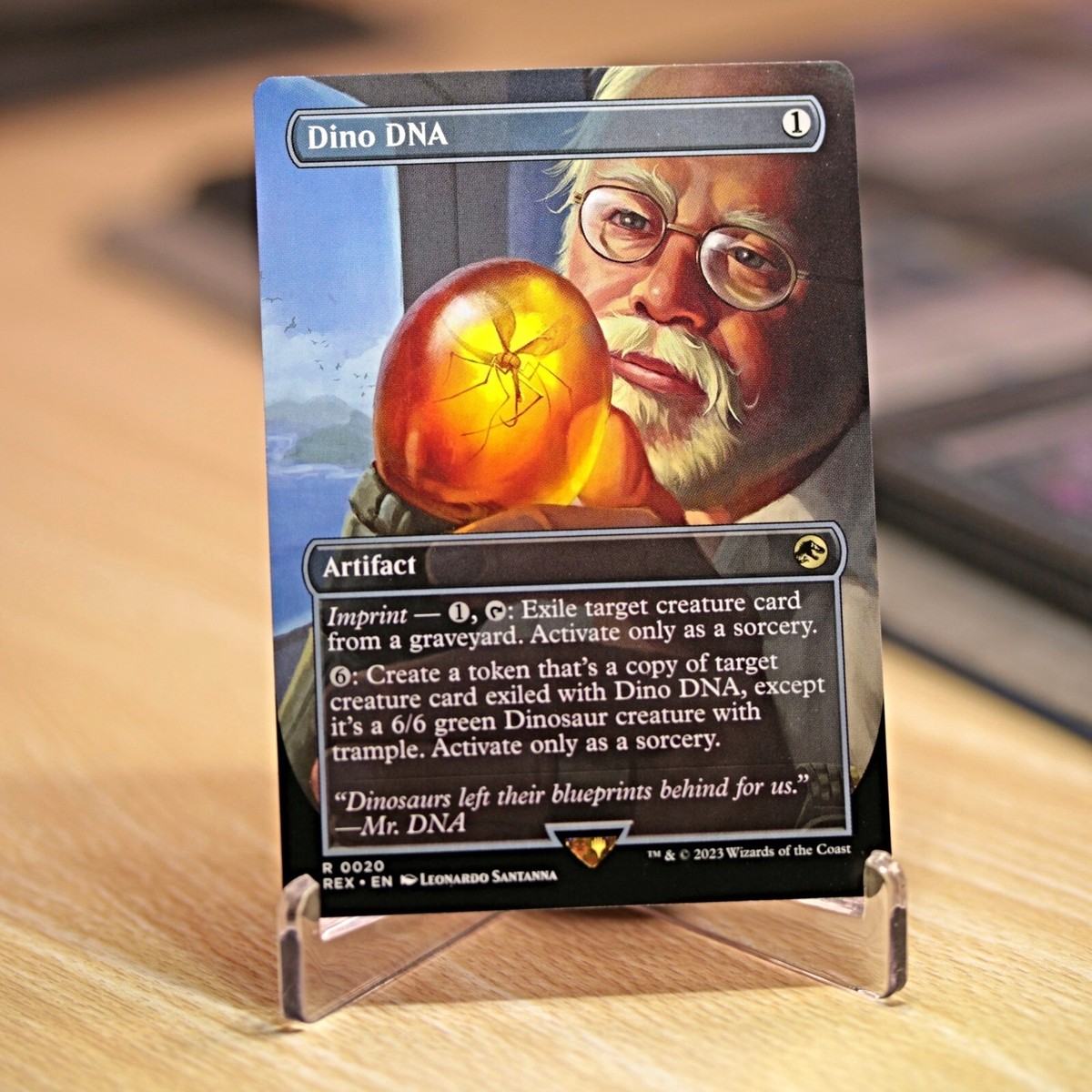 dino dna mtg card Dino DNA R Borderless Regular #20 | REX Jurassic World Collection
