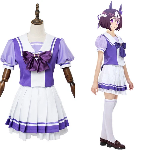 Uma Musume Pretty Derby School Uniform Dress Cosplay Costume Halloween Uniform - Picture 5 of 5