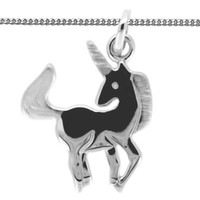 SüßEs Einhorn MäDchen Frauen AnhäNger Mit Kette LäNge WäHlbar Echt Silber 925
