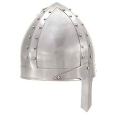 Medieval Knight Helmet Antique Replica LARP Silver Steel vidaXL