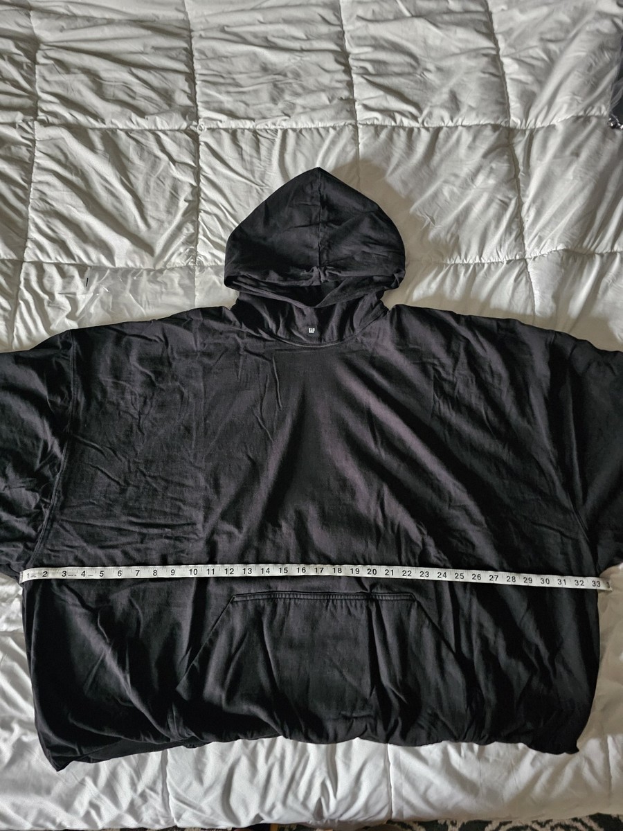 Yeezy Gap Engineered By Balenciaga Padded Logo Hoodie Black Large