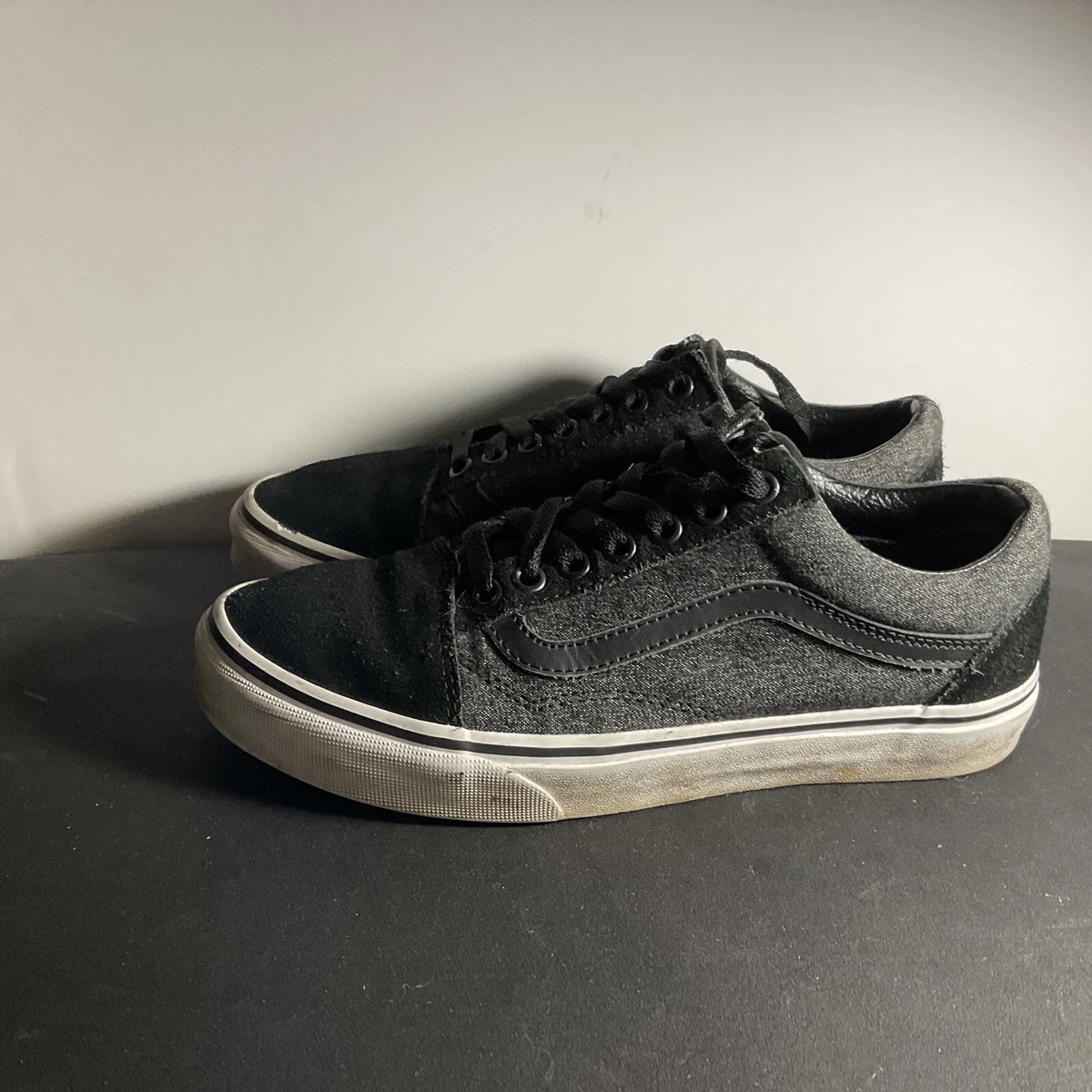 Vans Shoes Mens 6.5 Old Black Grey Sneakers Casual Athletic Suede Classic | eBay