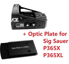 ADE RD3-012 Red Dot Sight + Optic Mount Plate For Sig Sauer P365XL/P365X Pistol
