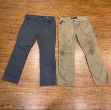 Lot Of 2 Pairs Ariat Rebar M7 DuraStretch Slim Stright Leg Work Pants Men 35x32