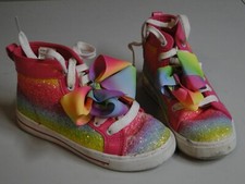 JoJo Siwa Multi-Color Glitter Sneakers - Girl's Youth Size 1 - Pre-worn