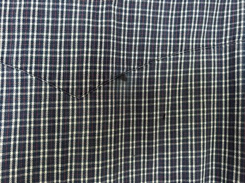 Vtg Wrangler Old School Cowboy Plaid Pearl Snaps LongSleeve Mens Shirt*Chest 40" - Picture 6 of 9