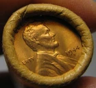 1944 S OBW OLD BANK WRAP ROLL BU UNCIRCULATED LINCOLN WHEAT CENT PENNIES