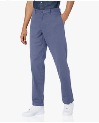 Men s Amazon Essentials Straight Stretch Pant 32x32 Blue
