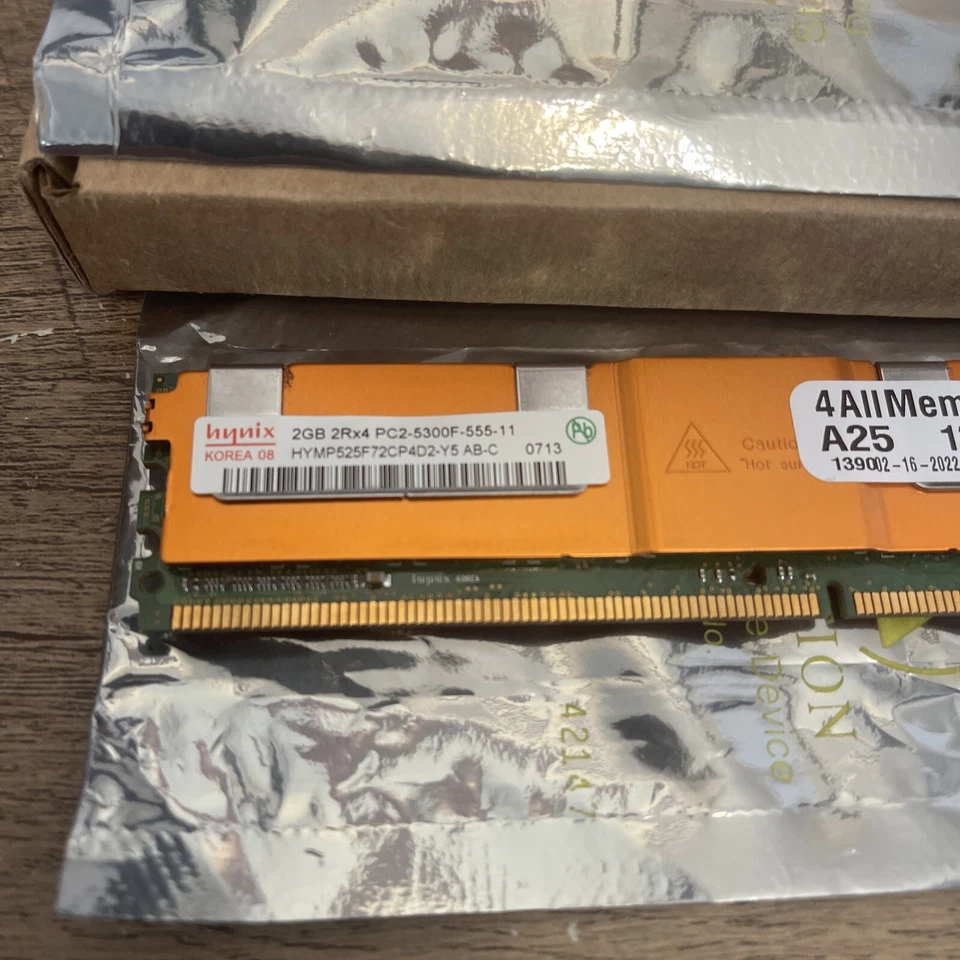 ECC server ram and its DDR2 Hynix-2GB-2Rx4-PC2-5300F-555-11 - Image 3 of 4