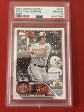 2023 Topps Holiday - Adley Rutschman #H50 (RC) Snowman Super Short Print PSA 10