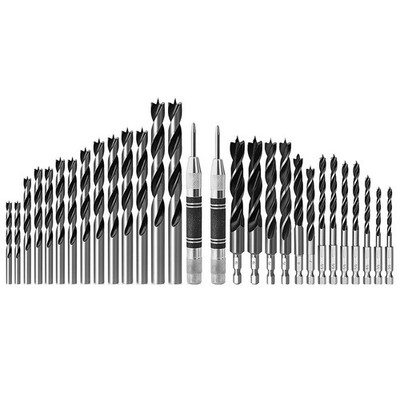 Holzbearbeitung Bohrer Set 14PCS Brad Point Bits mit Center Punch für Präzisio